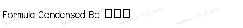 Formula Condensed Bo字体转换